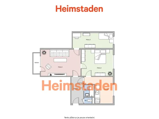 Pronájem bytu 3+1, Havířov - Město, Gustava Klimenta, 60 m2