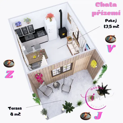 Prodej chaty, Jaroměřice nad Rokytnou, K Ráji, 27 m2