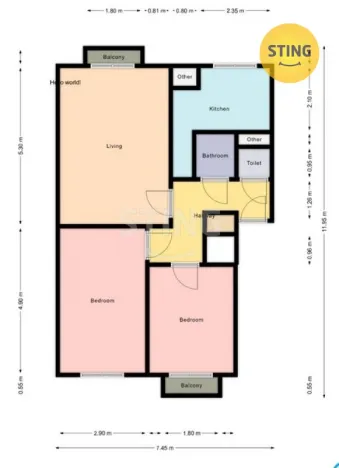 Prodej bytu 3+1, Moravský Krumlov, K. H. Máchy, 66 m2
