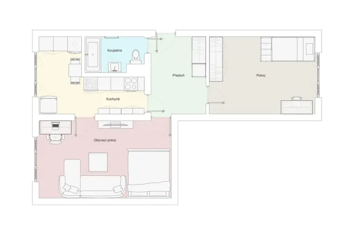 Prodej bytu 2+1, Plzeň, Dlouhá, 62 m2