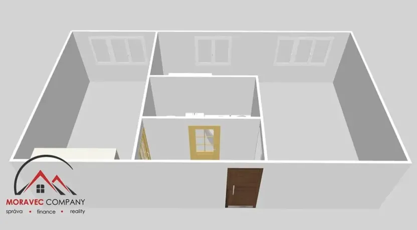 Pronájem bytu 2+kk, Krnov, SPC F, 61 m2