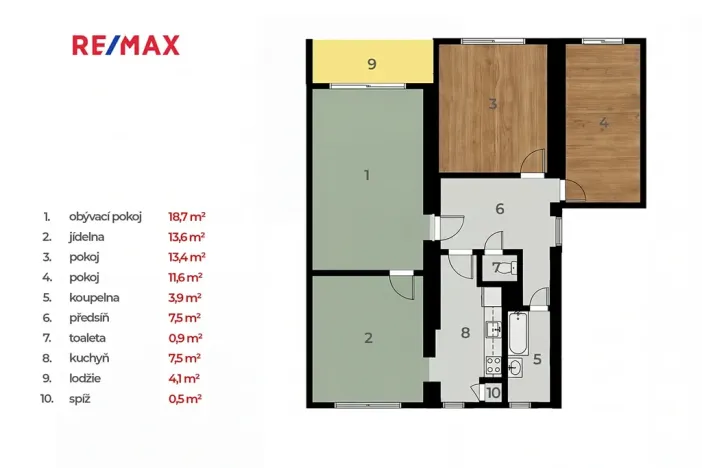 Prodej bytu 4+1, Týnec nad Sázavou, Na Hlinkách, 85 m2