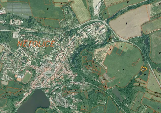 Prodej louky, Netolice, Mírové Náměstí, 2882 m2