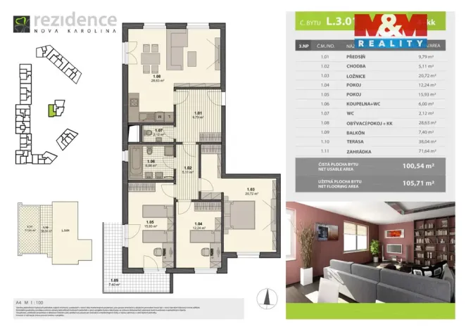 Prodej bytu 4+kk, Ostrava, Na Prádle, 105 m2