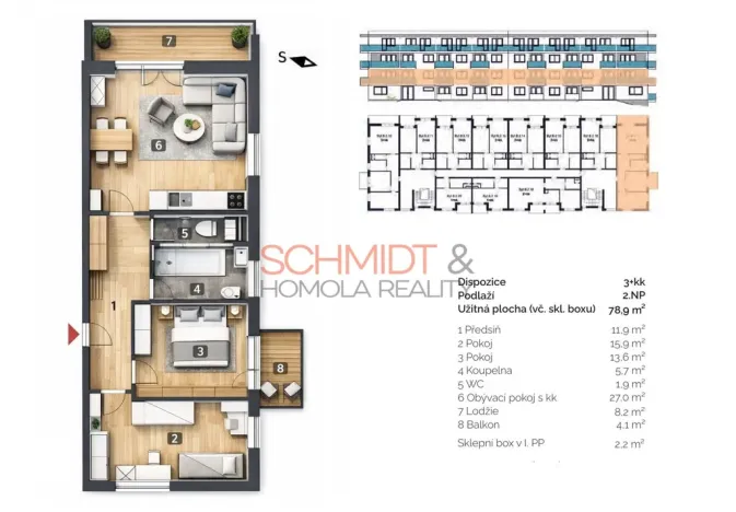 Pronájem bytu 3+kk, Hustopeče, Alejní, 79 m2