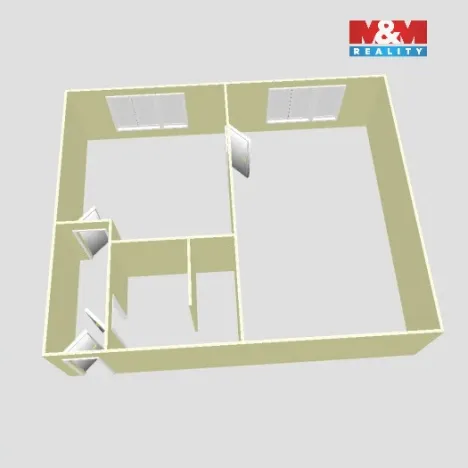 Pronájem bytu 1+1, Jirkov, Pod Přivaděčem, 35 m2