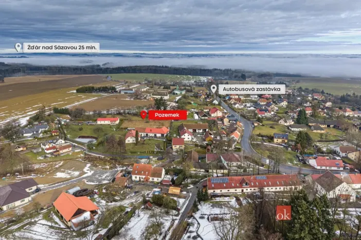 Prodej pozemku pro bydlení, Moravec, 834 m2