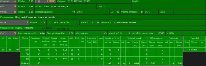Prodej lesa, Chrášťany, 11900 m2