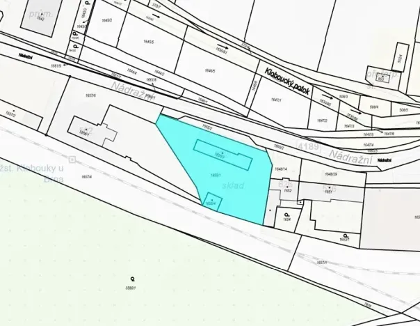 Prodej komerčního pozemku, Klobouky u Brna, Nádražní, 2124 m2