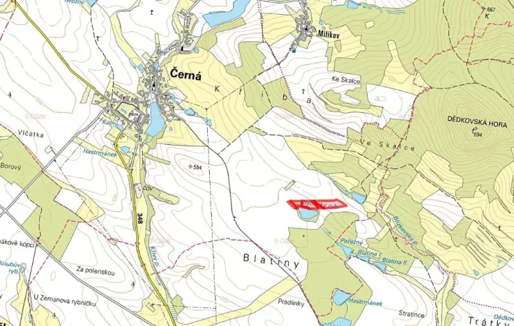 Prodej pole, Černá, 12802 m2