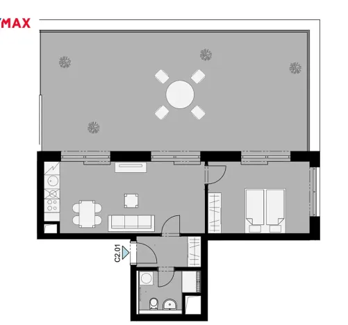 Pronájem bytu 2+kk, Hostivice, Cihlářská, 46 m2