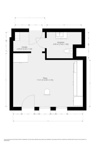 Pronájem bytu 1+kk, Brno, Rybářská, 29 m2