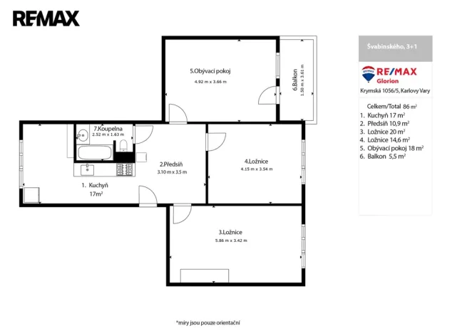 Prodej bytu 3+1, Sokolov, Švabinského, 75 m2