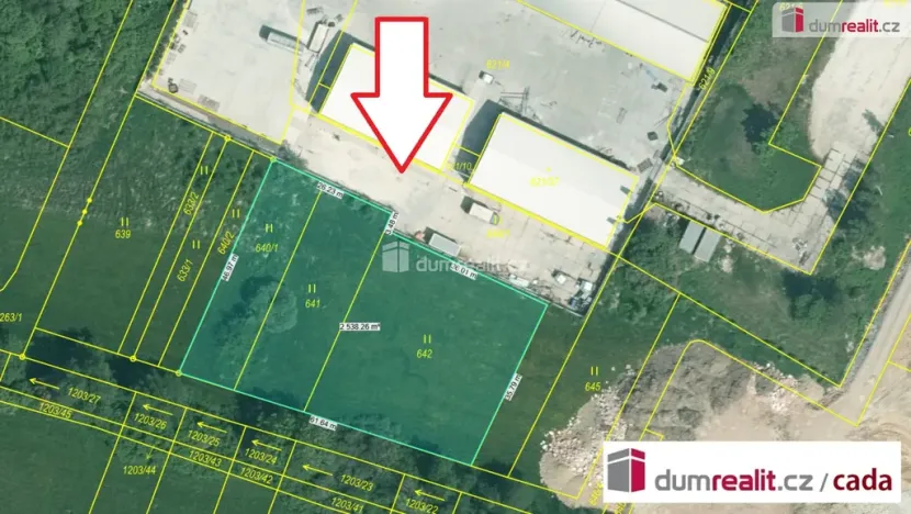 Prodej komerčního pozemku, Hůry, 2534 m2