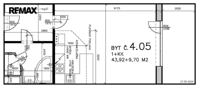 Pronájem bytu 1+kk, Olomouc, Peškova, 45 m2