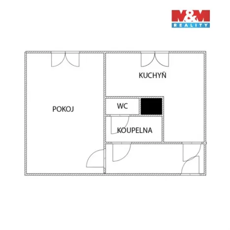 Pronájem bytu 1+1, Ostrava - Poruba, Vincence Makovského, 38 m2