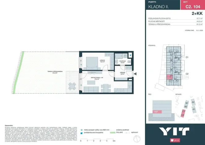 Prodej bytu 2+kk, Kladno, Ke stadionu, 45 m2