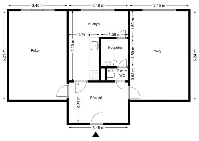 Prodej bytu 2+1, Praha - Kamýk, Zárubova, 58 m2