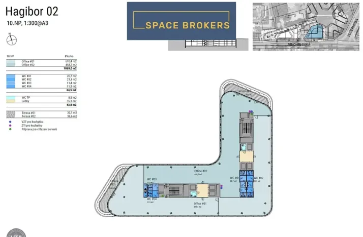 Pronájem kanceláře, Praha - Strašnice, Vinohradská, 680 m2