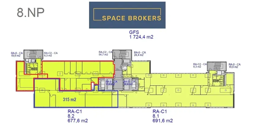 Pronájem kanceláře, Praha - Krč, Olbrachtova, 675 m2