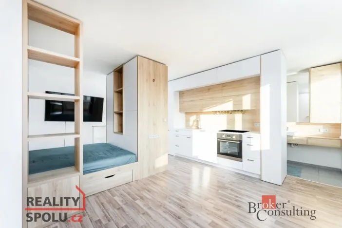 Pronájem bytu 1+kk, Praha - Záběhlice, Topolová, 31 m2