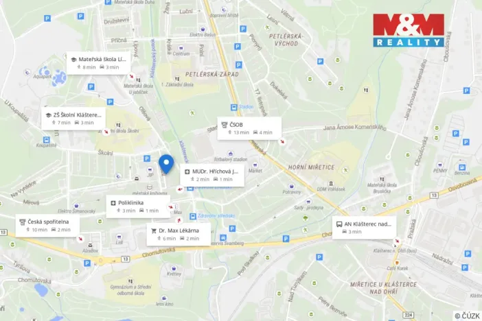 Pronájem bytu 3+1, Klášterec nad Ohří, Školní, 66 m2