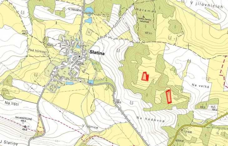 Prodej louky, Slatina, 7226 m2