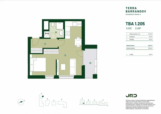 Prodej bytu 1+kk, Praha - Hlubočepy, Silurská, 44 m2