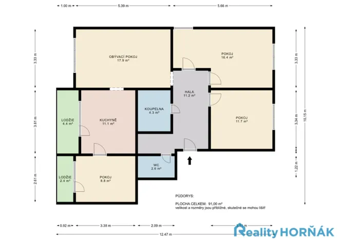 Prodej bytu 4+1, Stádlec, 83 m2