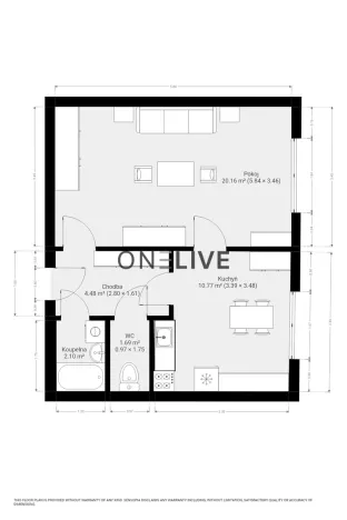 Pronájem bytu 1+1, Plzeň, Brněnská, 38 m2