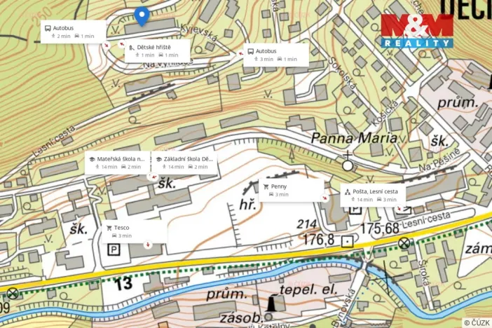Pronájem bytu 1+1, Děčín - Děčín IX-Bynov, Kyjevská, 34 m2