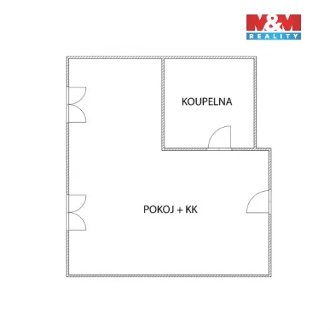 Prodej bytu 1+kk, Týnec nad Sázavou - Chrást nad Sázavou, 28 m2
