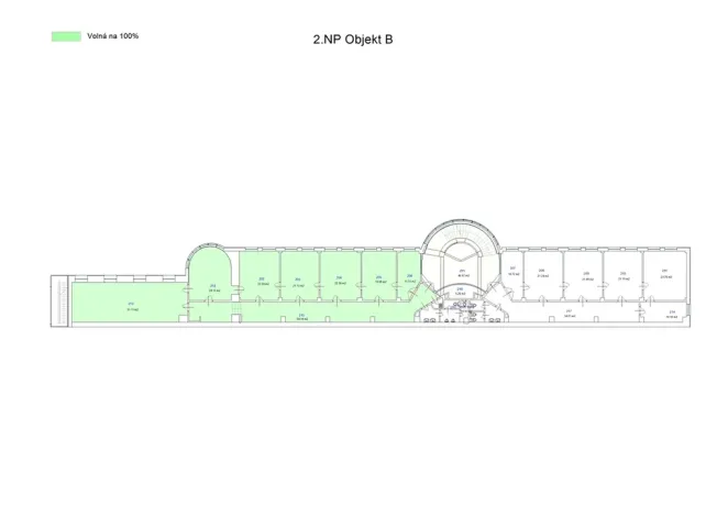 Pronájem kanceláře, Praha - Karlín, Prvního pluku, 239 m2