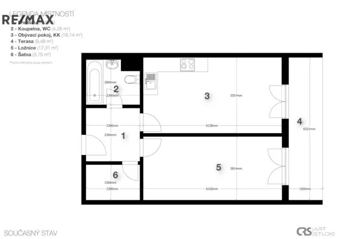 Prodej bytu 2+kk, Praha - Štěrboholy, Andersenova, 52 m2