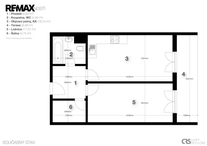 Prodej bytu 2+kk, Praha - Štěrboholy, Andersenova, 52 m2
