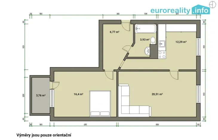 Prodej bytu 2+1, Mariánské Lázně, Podhorská, 60 m2