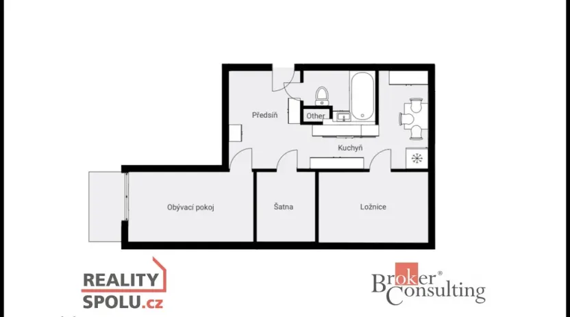 Prodej bytu 2+1, Plzeň - Bolevec, Komenského, 62 m2