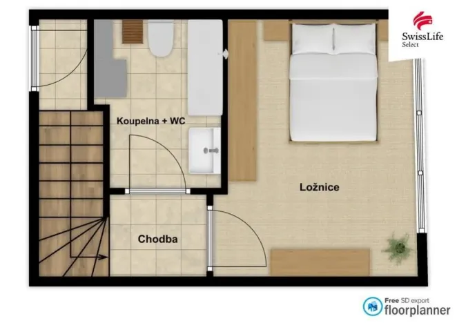 Pronájem bytu 2+kk, Praha - Hloubětín, Mezitraťová, 53 m2