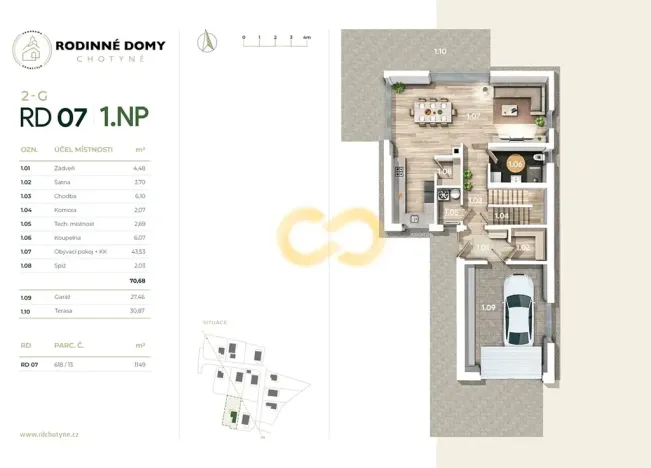 Pronájem rodinného domu, Chotyně, 194 m2