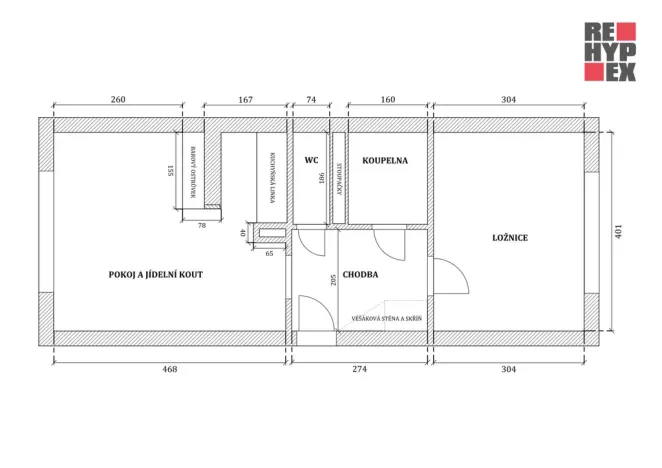 Prodej bytu 2+kk, Jablonec nad Nisou, Skelná, 42 m2