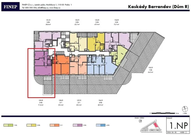 Prodej bytu 3+kk, Praha - Hlubočepy, Vítové, 72 m2