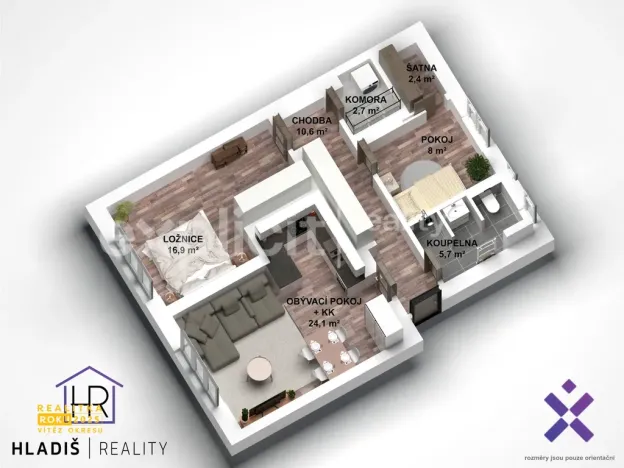 Prodej bytu 3+kk, Uherský Brod, Za Dolním kostelem, 69 m2