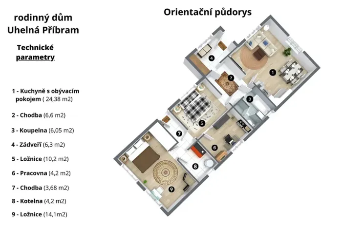 Prodej rodinného domu, Uhelná Příbram, 135 m2
