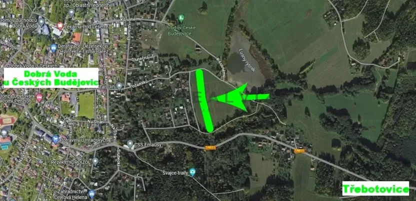 Prodej pozemku pro bydlení, České Budějovice, Třebotovice, 8573 m2