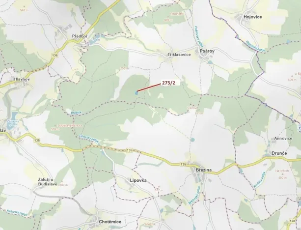 Dražba lesa, Psárov, 4568 m2