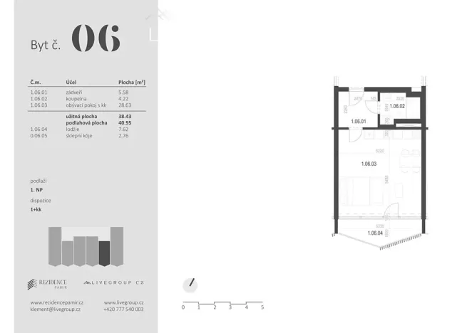 Prodej bytu 1+kk, Zbýšov, čtvrť Padělky, 40 m2