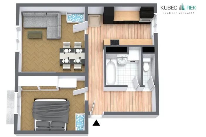 Prodej bytu 2+1, Tábor, Husinecká, 64 m2