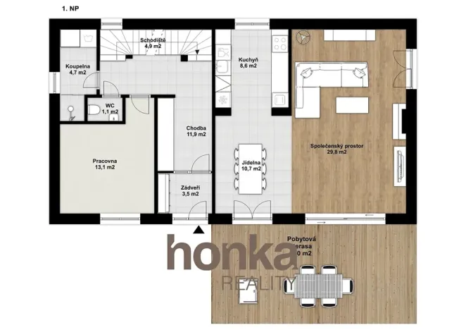 Pronájem rodinného domu, Kosoř, K Lomu, 263 m2