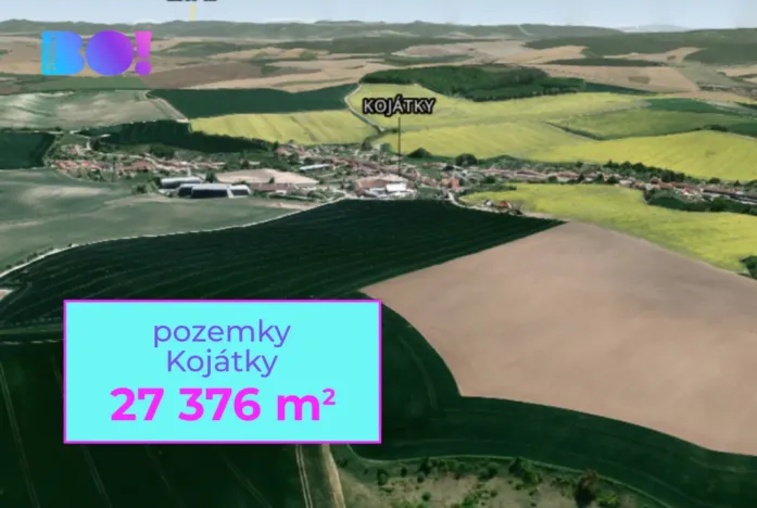 Prodej pole, Kojátky, 27376 m2