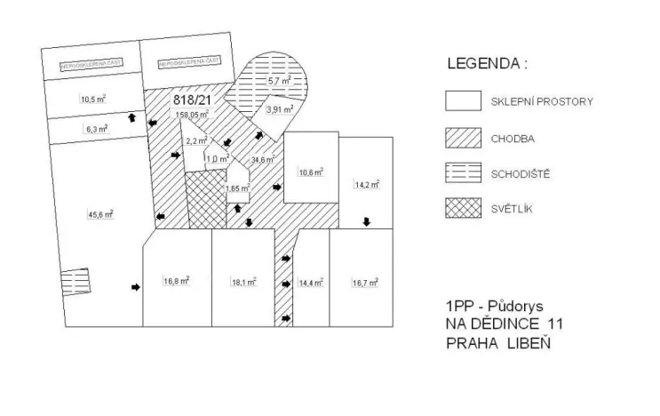 Pronájem obchodního prostoru, Praha - Libeň, Na Dědince, 158 m2